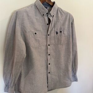 U.S. Polo Assn. Light Gray Button-Down Long Sleeve Shirt